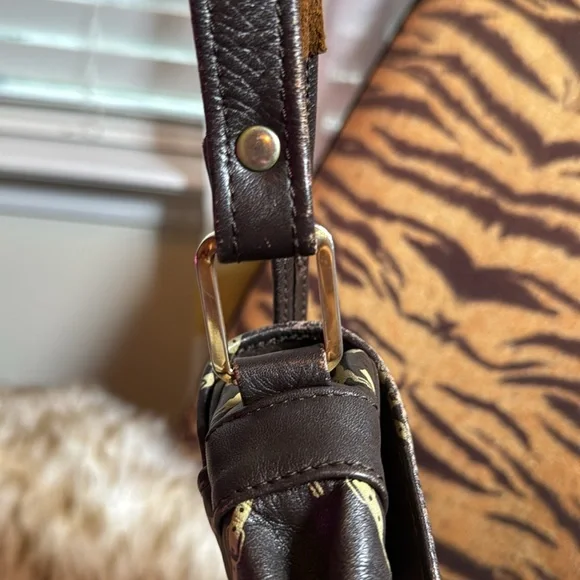 Longchamp Shoulder Bag Leather Dark Brown Horse - Picture 12 of 14